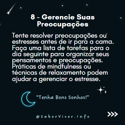 Dicas para um Sono Reparador